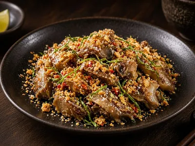 Ba ba rang muối – món ăn tại Gánh Ngon, Phú Quốc