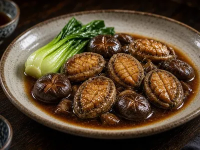 Bào ngư sốt nấm đông cô – món ăn tại Gánh Ngon, Phú Quốc