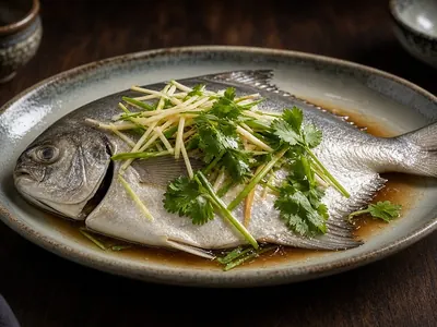 Cá chim – món ăn tại Gánh Ngon, Phú Quốc