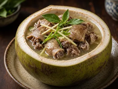 Le le hấp nước dừa – món ăn tại Gánh Ngon, Phú Quốc