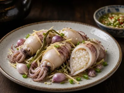 Mực trứng – món ăn tại Gánh Ngon, Phú Quốc