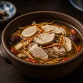 Ngọc dương dê tiềm đông trùng thảo – món ăn tại Gánh Ngon, Phú Quốc