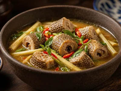 Rắn hầm sả – món ăn tại Gánh Ngon, Phú Quốc