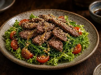 Salad bò rong biển – món ăn tại Gánh Ngon, Phú Quốc