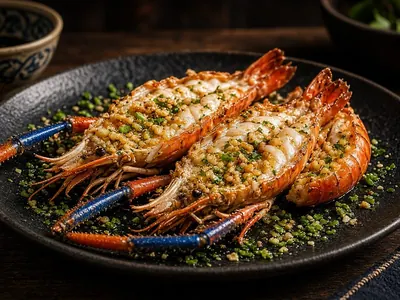 Tôm càng – món ăn tại Gánh Ngon, Phú Quốc