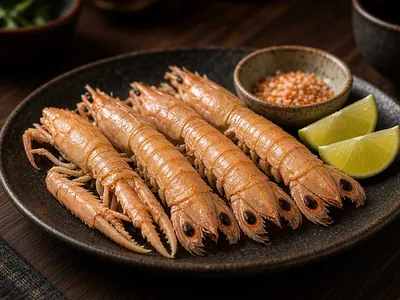 Tôm tích – món ăn tại Gánh Ngon, Phú Quốc