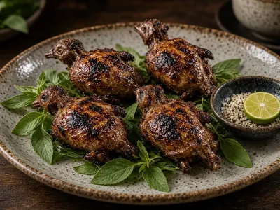Tu hú nướng mọi – món ăn tại Gánh Ngon, Phú Quốc