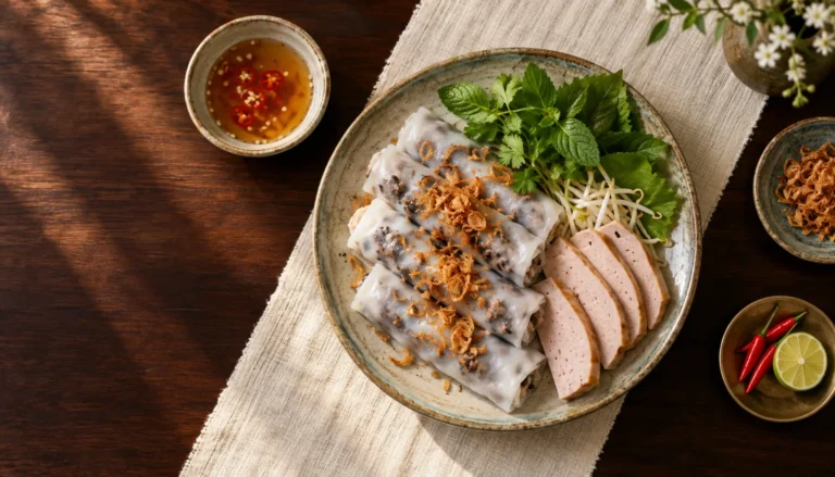 Bánh cuốn Thanh Trì chả quế