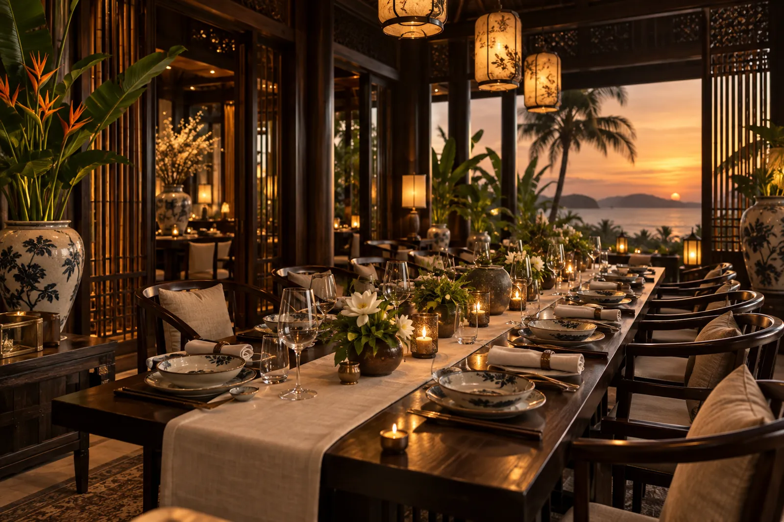 Không gian Gánh Ngon buổi chiều tà