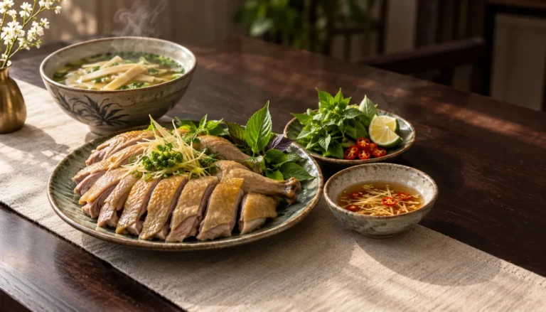 Vịt cỏ Vân Đình hấp